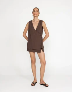 Adelle Top (Cocoa)*CHARCOAL Fashion