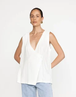 Adelle Top (White)*CHARCOAL Outlet