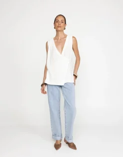 Adelle Top (White)*CHARCOAL Outlet