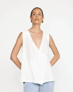 Adelle Top (White)*CHARCOAL Outlet