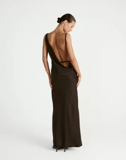 Adley Maxi Dress (Chocolate)*CHARCOAL Clearance