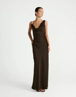 Adley Maxi Dress (Chocolate)*CHARCOAL Clearance