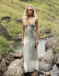 Adrina Maxi Dress (Sage)*CHARCOAL Sale