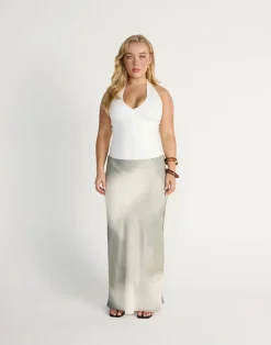 Adrina Maxi Skirt (Sage)*CHARCOAL New