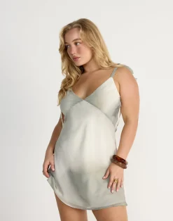 Adrina Mini Dress (Sage)*CHARCOAL CLOTHING Clearance
