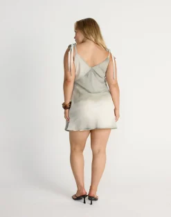 Adrina Mini Dress (Sage)*CHARCOAL CLOTHING Clearance