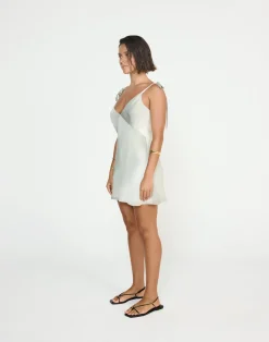 Adrina Mini Dress (Sage)*CHARCOAL CLOTHING Clearance
