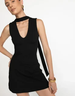 Agatha Mini Dress (Black)*CHARCOAL Hot