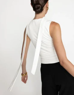 Agatha Top (White)*CHARCOAL Hot