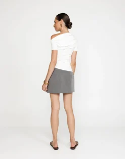 Ahliyah Top (White)*CHARCOAL Hot