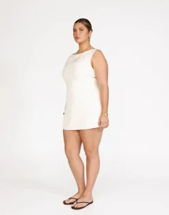Aisling Mini Dress (Oat)*CHARCOAL Hot