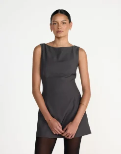 Aisling Mini Dress (Slate)*CHARCOAL Discount