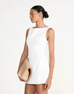 Aisling Mini Dress (White)*CHARCOAL Outlet