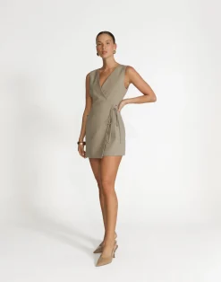 Alayna Mini Dress (Dusty Sage)*CHARCOAL Fashion