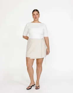 Alayna Mini Skirt (Oat)*CHARCOAL Discount