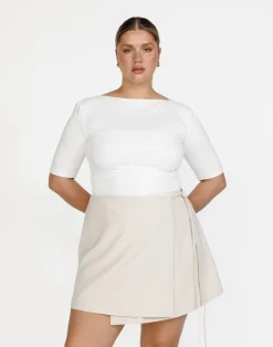 Alayna Mini Skirt (Oat)*CHARCOAL Discount
