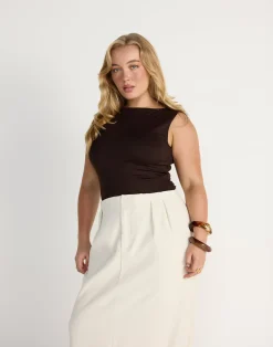 Alda Top (Chocolate)*CHARCOAL Discount