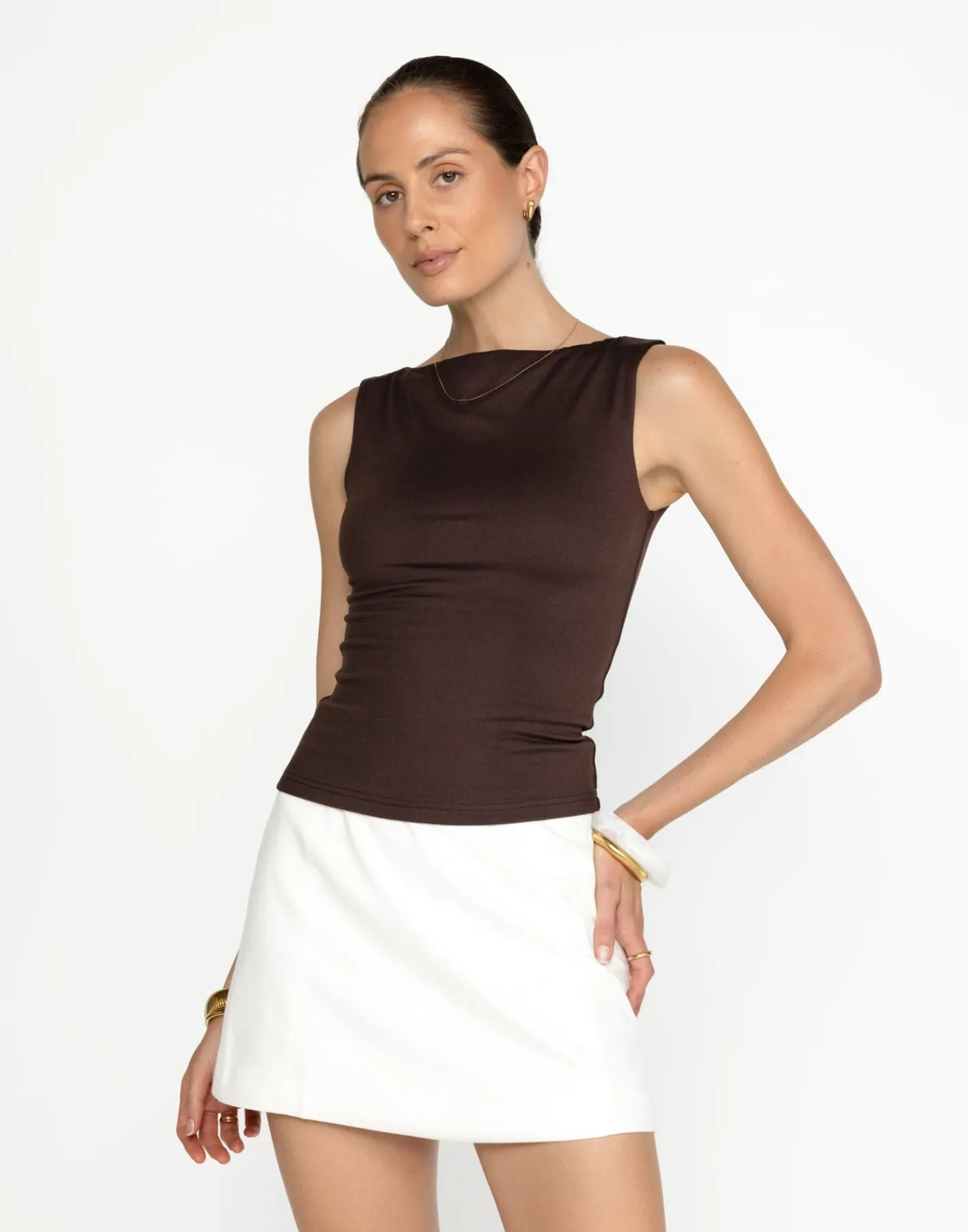 Alda Top (Chocolate)*CHARCOAL Discount