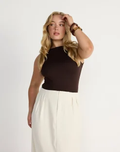 Alda Top (Chocolate)*CHARCOAL Discount