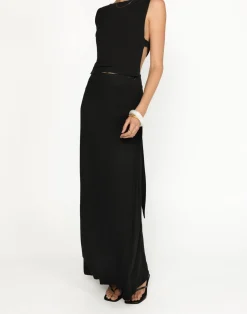 Aleah Maxi Skirt (Black)*CHARCOAL New