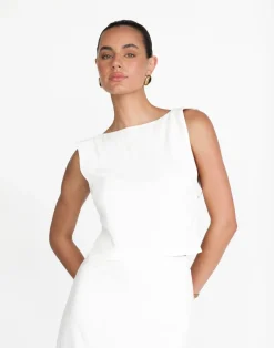 Aleah Top (White)*CHARCOAL Sale