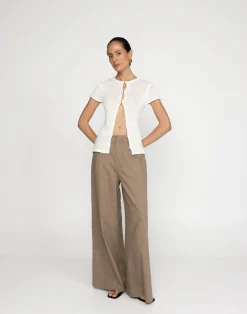 Aleyna Top (White)*CHARCOAL Sale