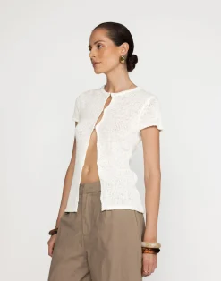 Aleyna Top (White)*CHARCOAL Sale