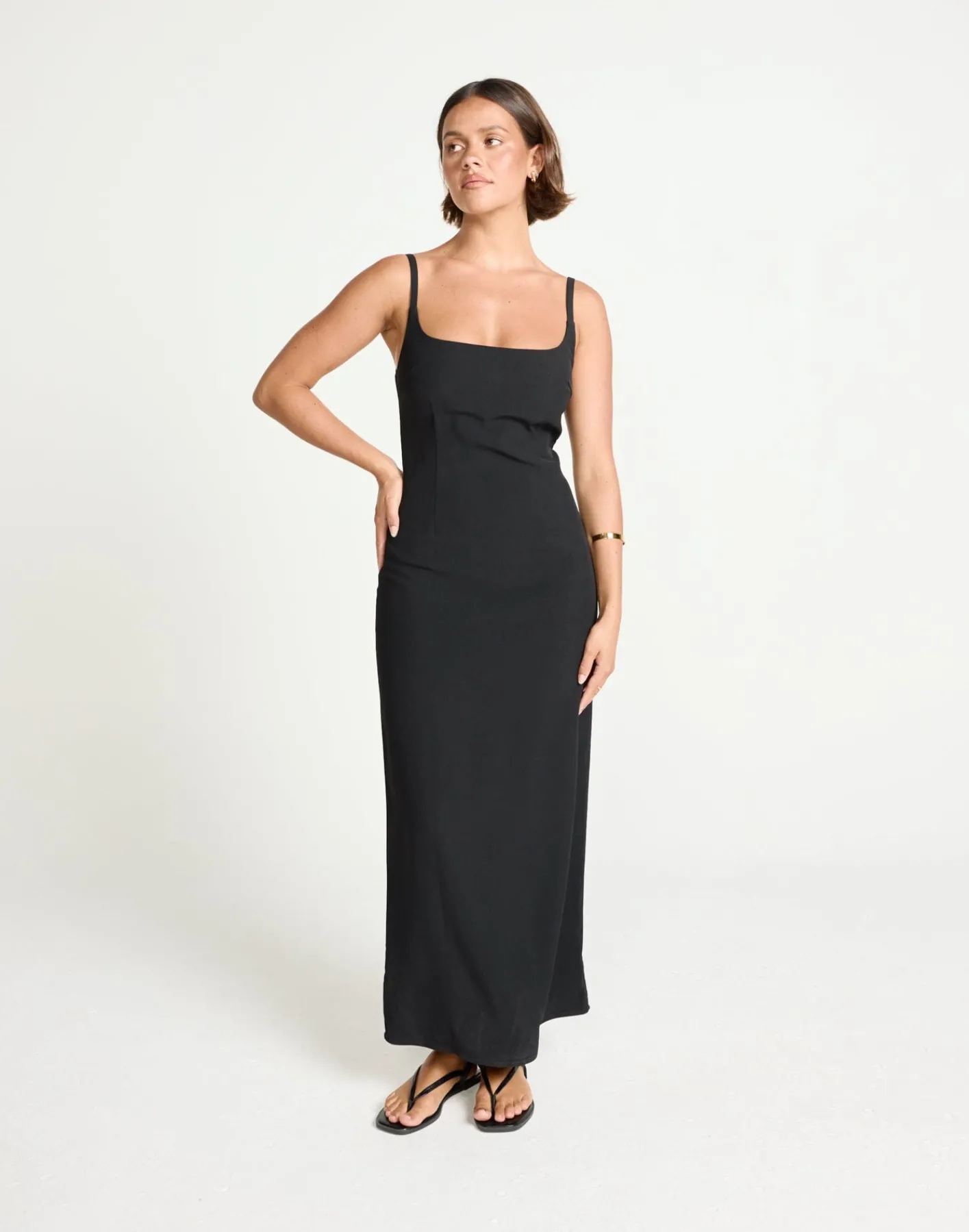 Alistair Maxi Dress (Black)*CHARCOAL Hot
