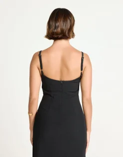 Alistair Maxi Dress (Black)*CHARCOAL Hot