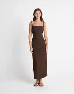 Alistair Maxi Dress (Chocolate)*CHARCOAL CLOTHING Discount