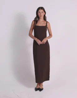 Alistair Maxi Dress (Chocolate)*CHARCOAL CLOTHING Discount