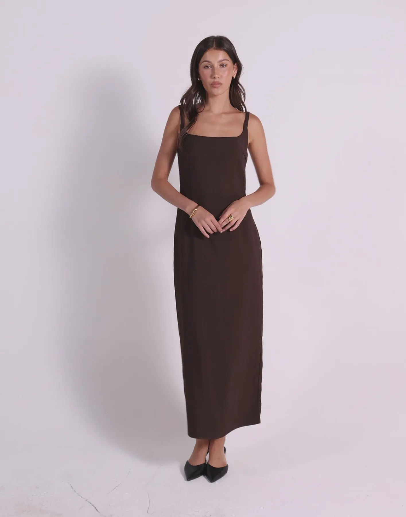 Alistair Maxi Dress (Chocolate)*CHARCOAL CLOTHING Discount