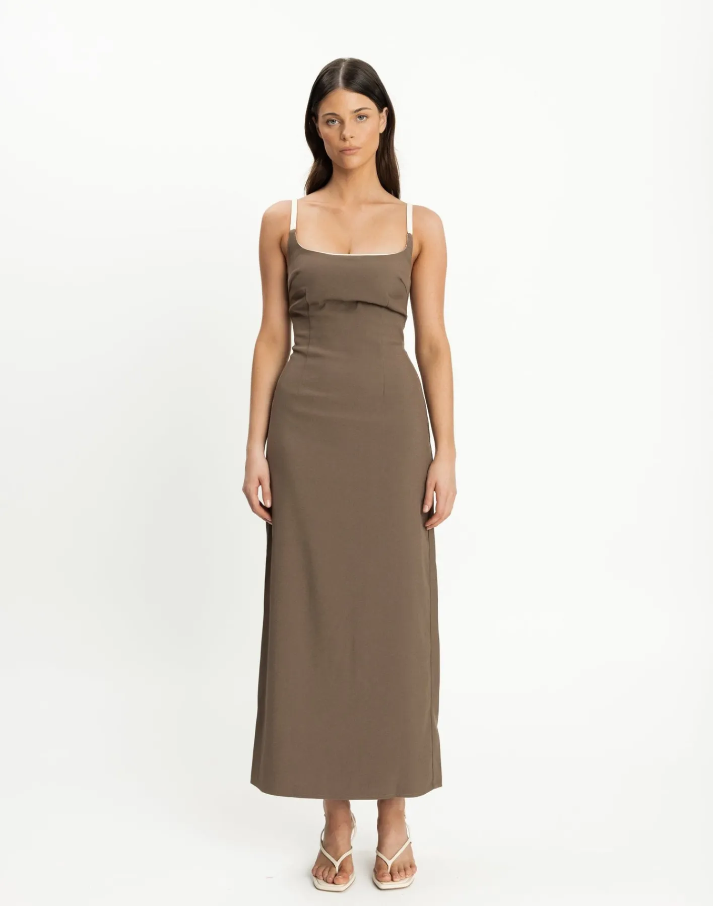 Alistair Maxi Dress (Coffee)*CHARCOAL Sale