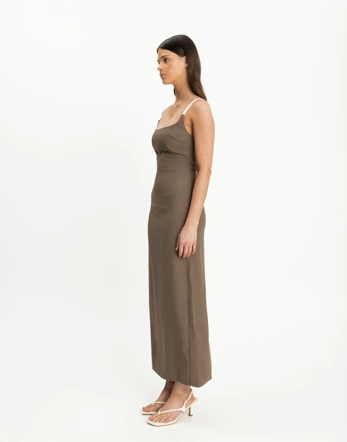 Alistair Maxi Dress (Coffee)*CHARCOAL Sale