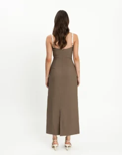 Alistair Maxi Dress (Coffee)*CHARCOAL Sale
