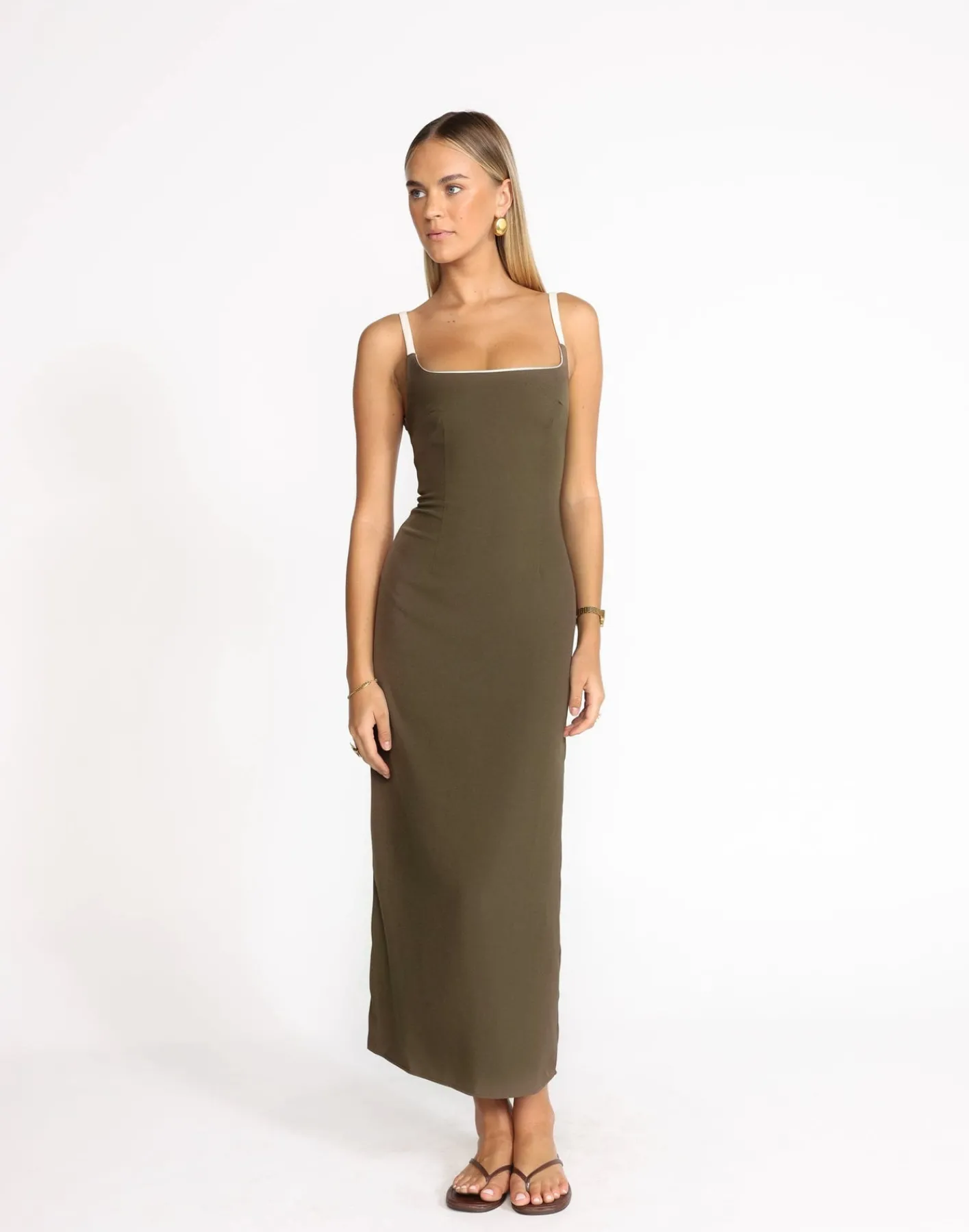 Alistair Maxi Dress (Coffee)*CHARCOAL Sale