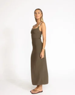 Alistair Maxi Dress (Coffee)*CHARCOAL Sale