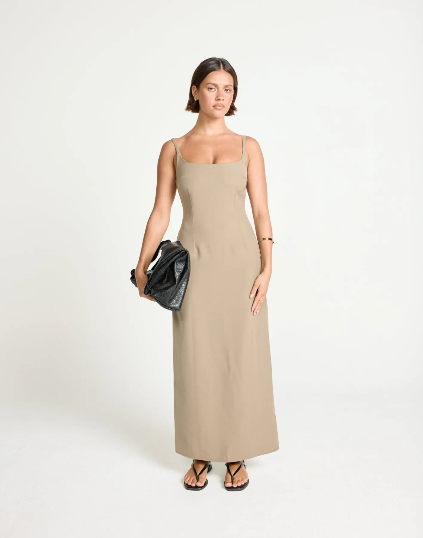 Alistair Maxi Dress (Stone)*CHARCOAL Clearance