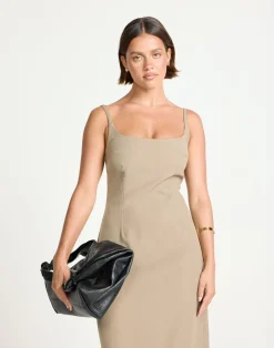 Alistair Maxi Dress (Stone)*CHARCOAL Clearance