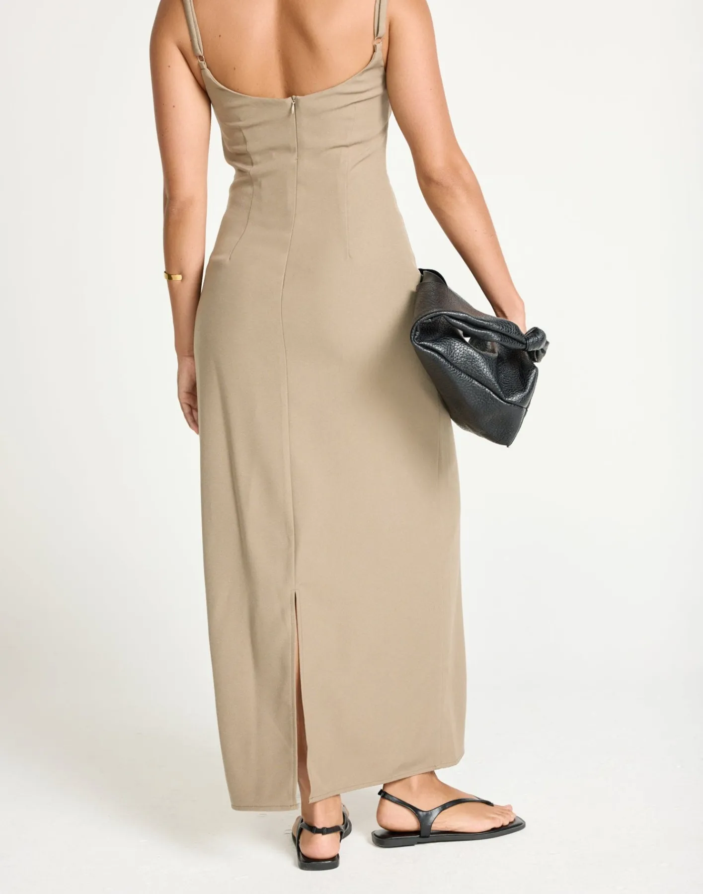 Alistair Maxi Dress (Stone)*CHARCOAL Clearance
