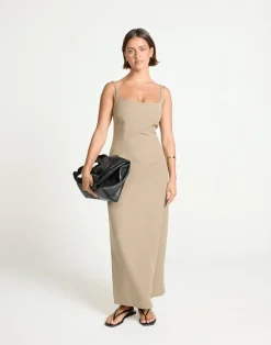 Alistair Maxi Dress (Stone)*CHARCOAL Clearance