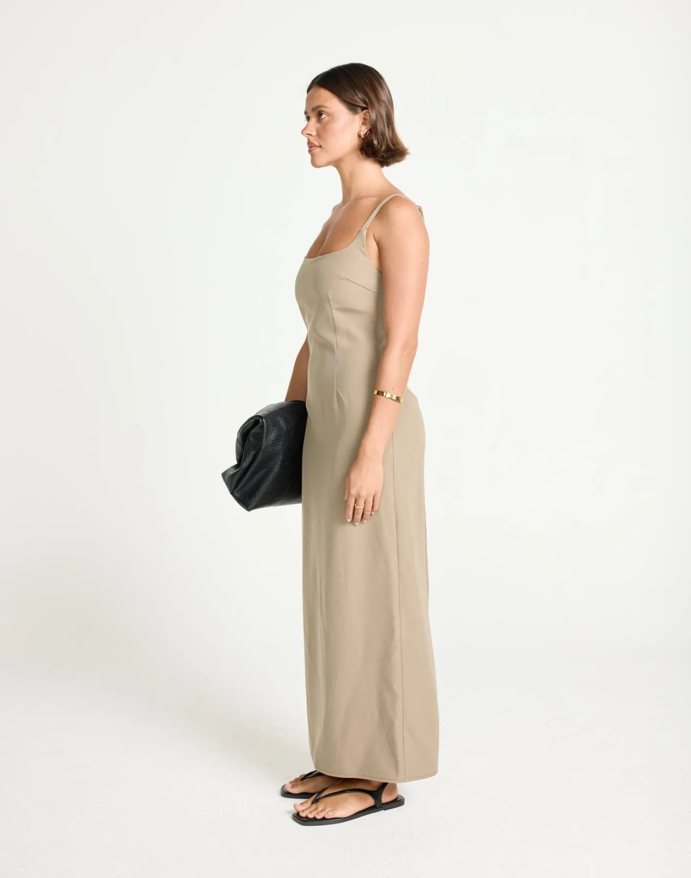 Alistair Maxi Dress (Stone)*CHARCOAL Clearance