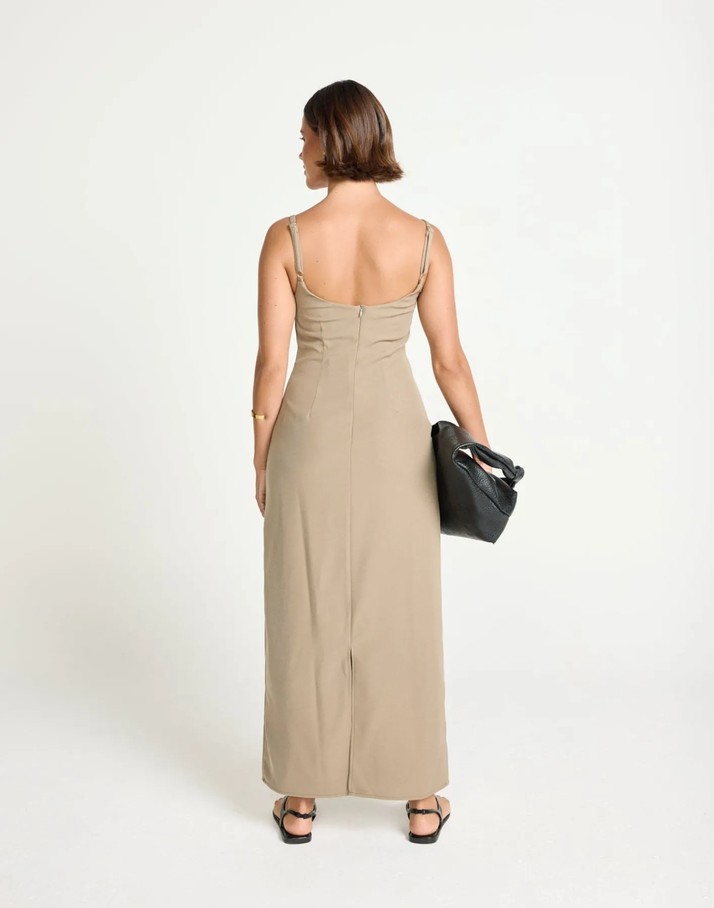 Alistair Maxi Dress (Stone)*CHARCOAL Clearance