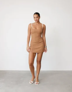 Alistair Mini Dress (Biscuit)*CHARCOAL Discount