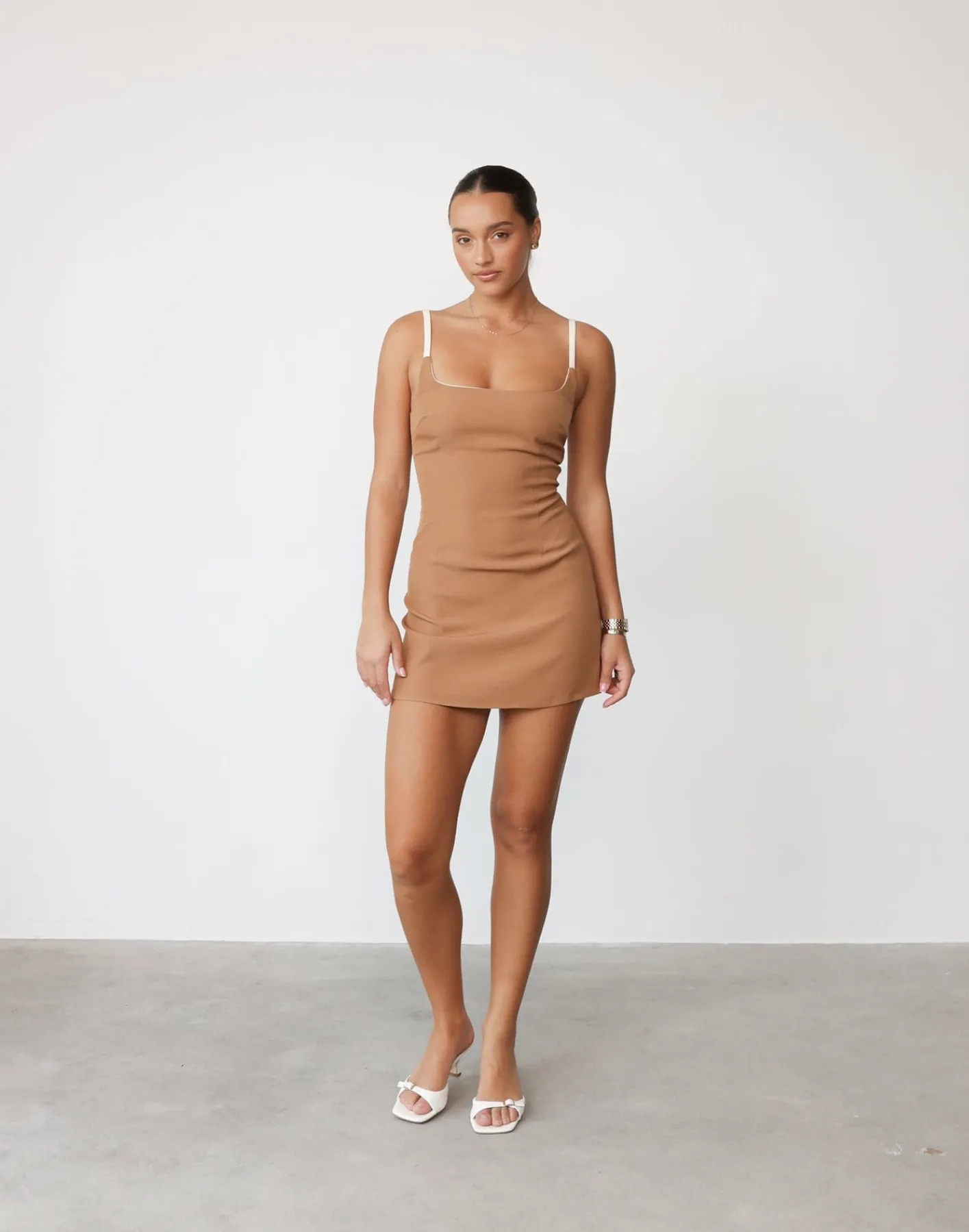 Alistair Mini Dress (Biscuit)*CHARCOAL Discount