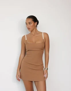 Alistair Mini Dress (Biscuit)*CHARCOAL Discount
