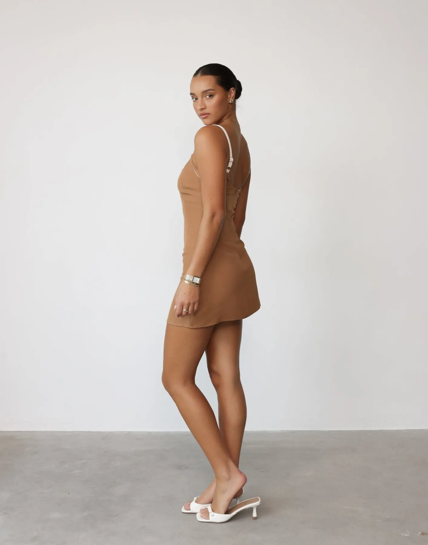 Alistair Mini Dress (Biscuit)*CHARCOAL Discount