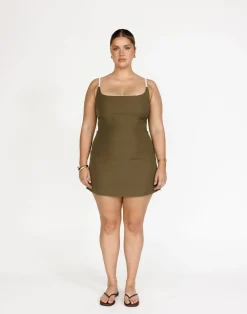 Alistair Mini Dress (Coffee)*CHARCOAL Hot