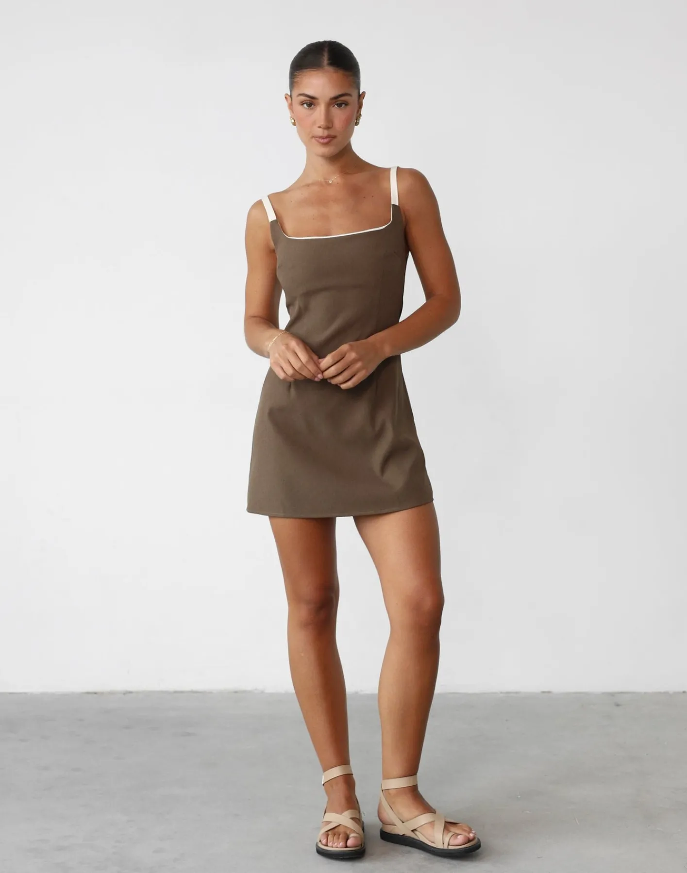 Alistair Mini Dress (Coffee)*CHARCOAL Hot