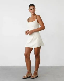 Alistair Mini Dress (Oat)*CHARCOAL Clearance